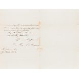 A letter by King Miguel I of Portugal to the Dr. António Joaquim Ribeiro Gomes Abreu