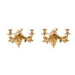 A pair of Louis XV style wall sconces