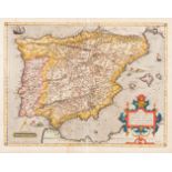 Abraham Ortelius (1527-1598)"Regni Hispaniae Post Omnium Editiones Locumplessima Descriptio"