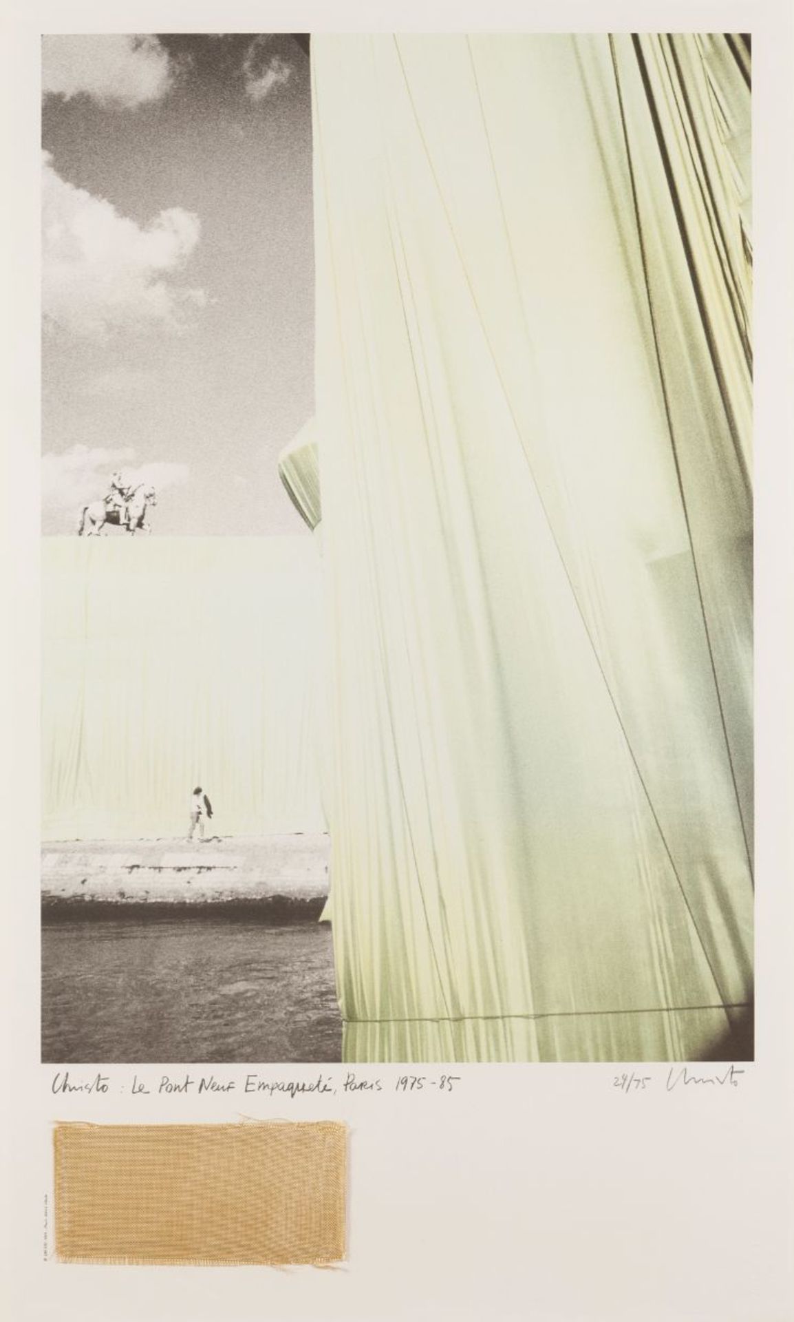 Christo (1935-2020) "Le Pont Neuf empaqueté, Paris 1975-85", 1991