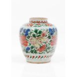 A Wucai vaseChinese porcelain Floral pattern and lions decoration Ming dynasty, 17th century (