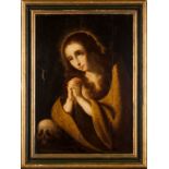 Flemish school, 17th centuryThe Penitent Mary Magdalene Oil on board Guild of Saint Luke marks,