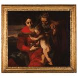 Italian school, 17th centuryHoly Family Oil on canvas (restoration)100x102,5 cm