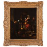 Italian school, 18th/19th centuryKitchen scene Oil on canvas (relined and restored)Provenance: Lot