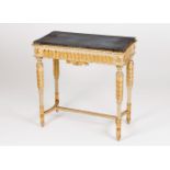 A D.Maria side tableCarved, painted and gilt wood Marble top (minor losses and faults)83x85x46 cm
