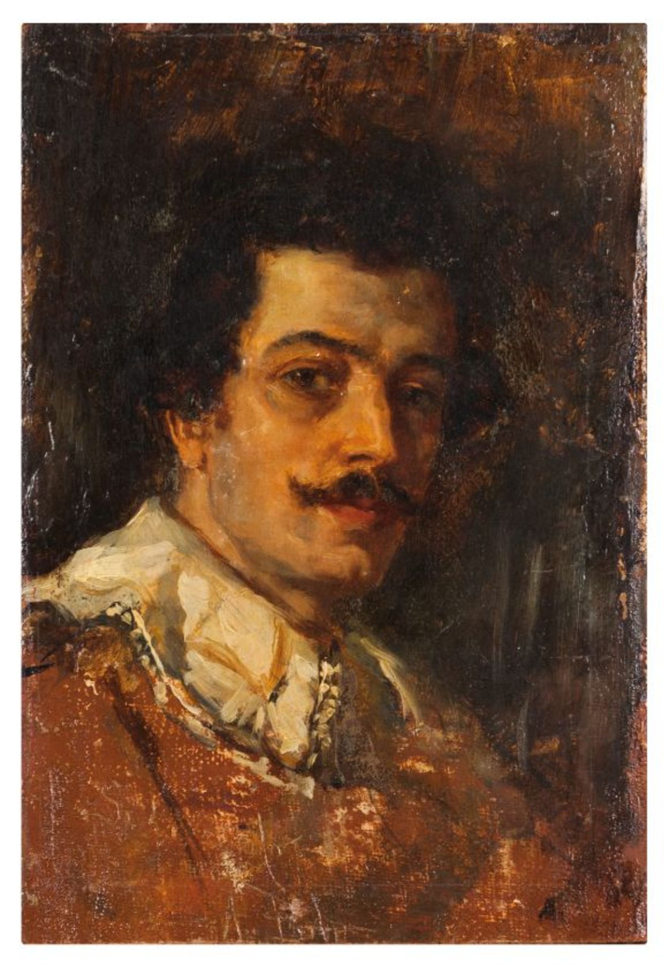 Portuguese school, 19th / 20th centuryPortrait of a gentleman Oil on board18x12,5 cm