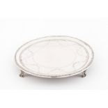 A D.Maria salverPortuguese silver, 18th century Chiselled centre of foliage inspired border and