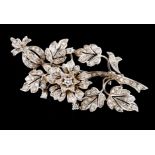 A trembling broochGold Set with brilliant cut diamonds totalling (ca. 2.40ct) Portugal, ca. 1960