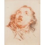 French schoolHead of a man Pastel and sanguine on paper in the manner of Charles-André Van Loo (