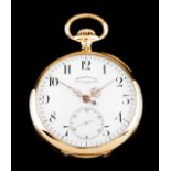 A Vacheron & Constantin pocket watchGold Chronometre Royal White enamelled dial of Arabic
