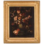 European school, 18th centuryStill life with flowers Oil on canvas77x64 cm