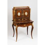A Louis XV style Napoleon III lady's desk with upper section