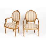 A pair of Louis XVI fauteuils