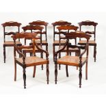 A set of eight chairs
