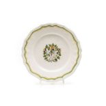 A scalloped plate