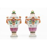 A pair of urn shaped vases