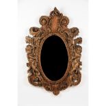 Wooden mirror with cherubs