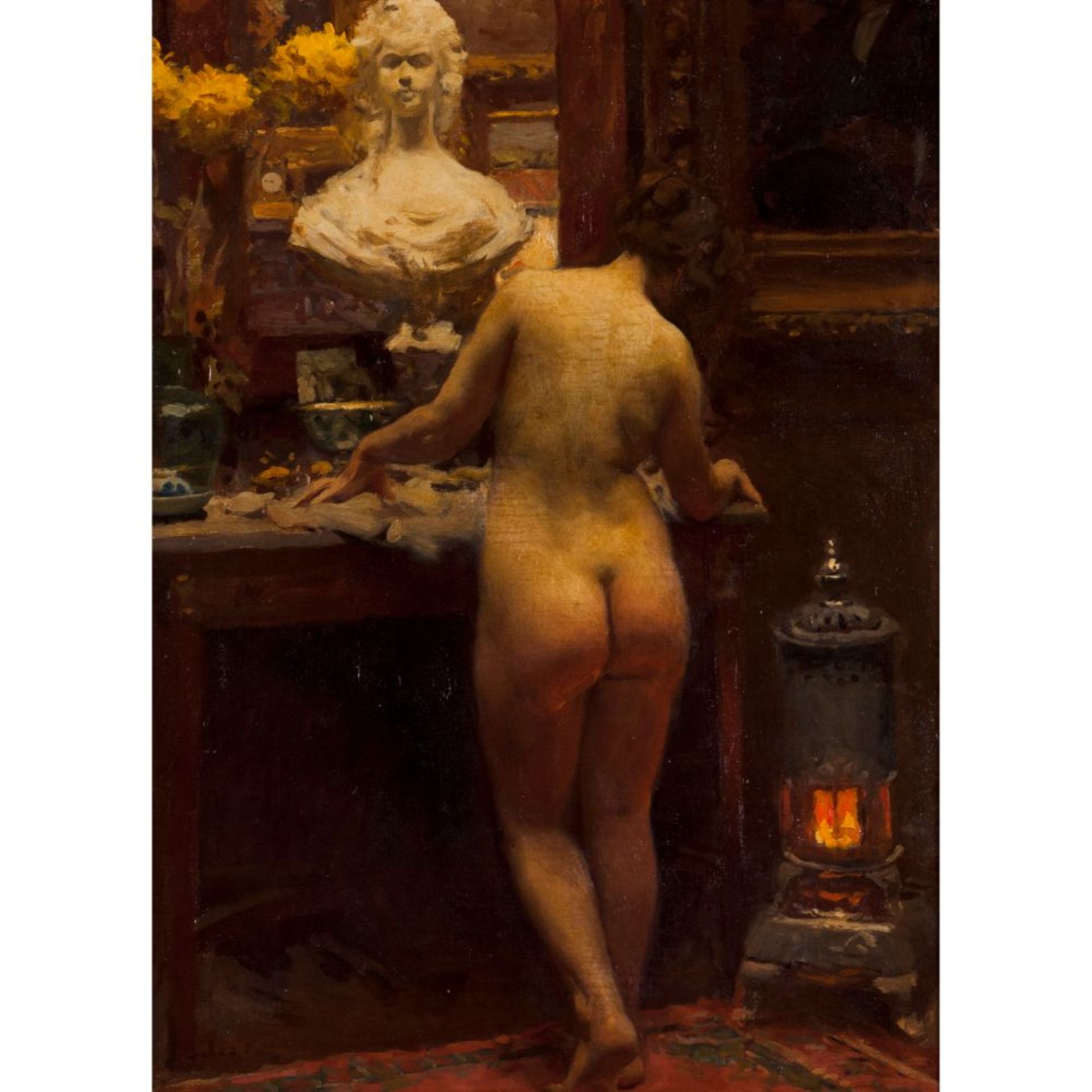 Carlos Reis (1864-1940)A view of a studio with female nude - Bild 3 aus 5