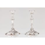 A pair of neoclassical style candelabra