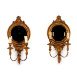 A pair of two branch sconces Napoleon III style