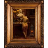 Carlos Reis (1864-1940)A view of a studio with female nude