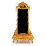 A Louis XV style flower holder with mirror