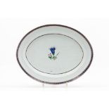 An oval serving platter