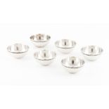 A set of six finger bowls