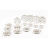 Eleven bowls and twelve saucers
