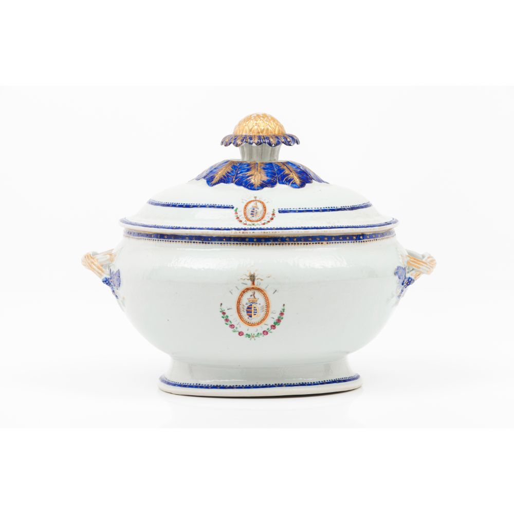 A large armorial tureen