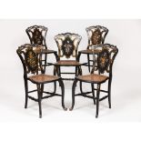 A set of six Napoleon III chairs