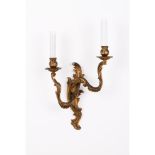 A pair of two-light Louis XVI style wall lights