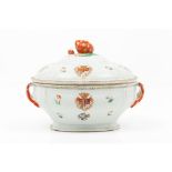 A tureen with armorial cover