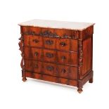 A Romantic Era chest of drawers