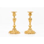 A pair of Louis XV style candlesticks