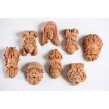 A group of 8 masks