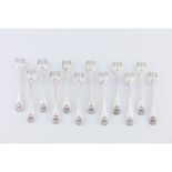 A LOUIS XVI STYLE SET OF 12 OYSTER FORKS