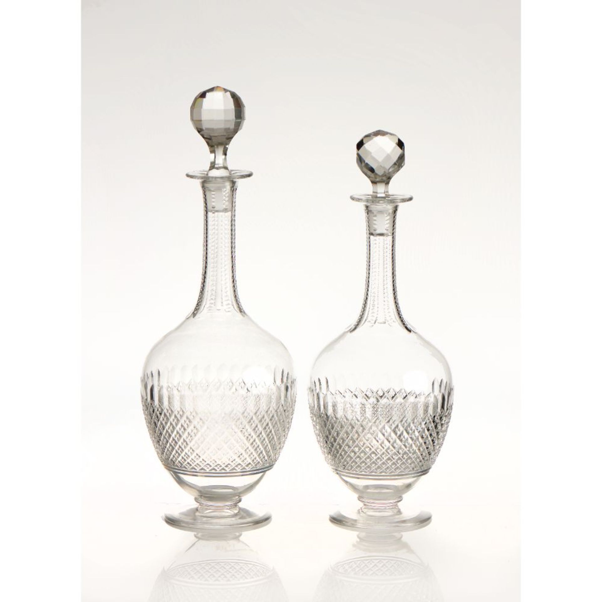 A pair of decanters