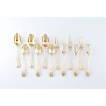 A set of Louis XVI style dessert cutlery for 6