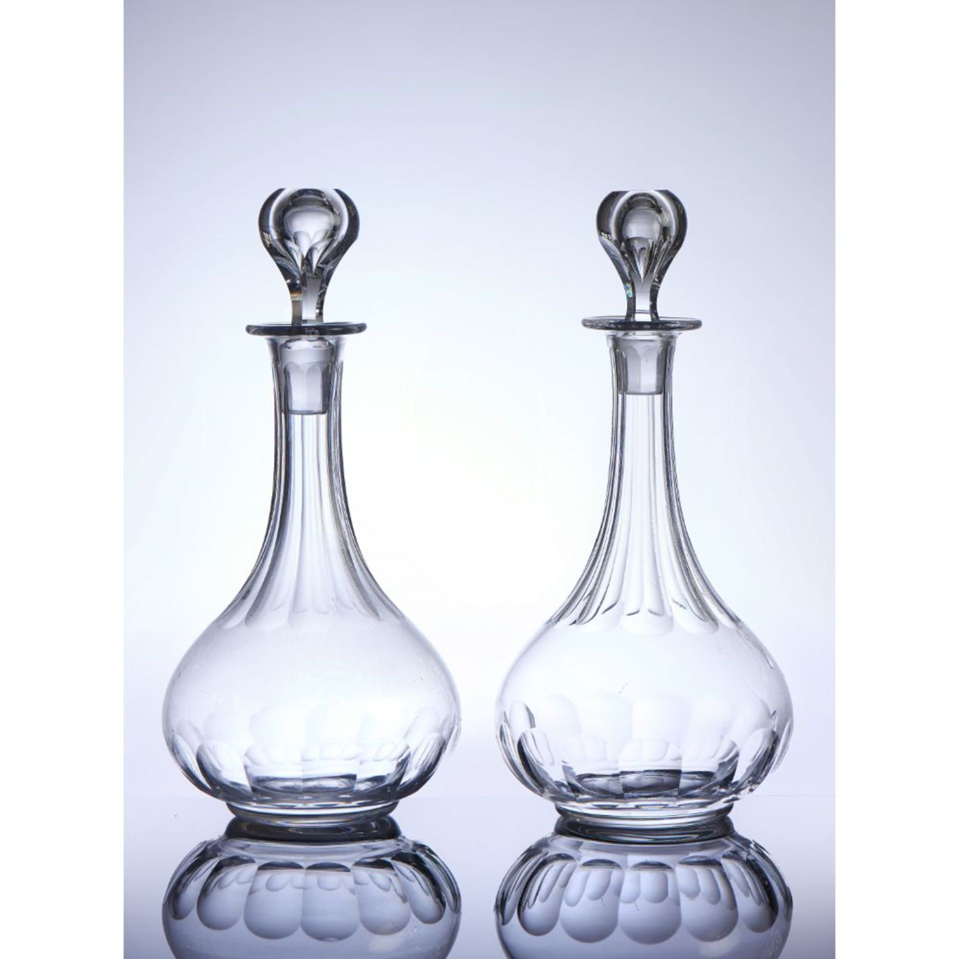 A pair of decanters