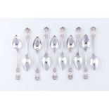 A set of 10 Louis-Philippe tea spoons