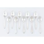 A set of 10 tea spoons