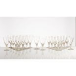 A set of 24 drinking glasses