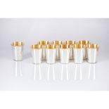 A set of 10 drinking glasses