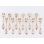 A neo renaissance set of 12 oyster forks