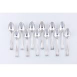 A set of 12 Art Deco coffee spoons