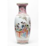 A Famille Rose vase