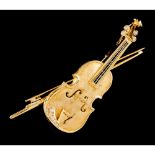 A violin brooch