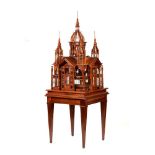 A Victorian style "palace" shaped birdcage