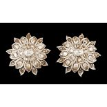 A pair of flower earrings